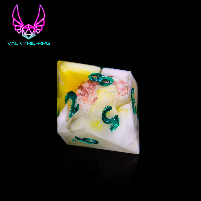 Narcissus | Hand Made Polyhedral Dice Set by Gourmet Dice