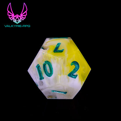Narcissus | Hand Made Polyhedral Dice Set by Gourmet Dice