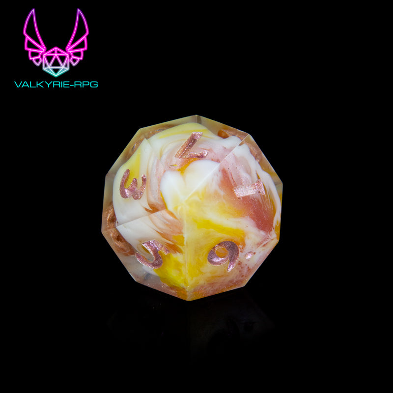 Honeysuckle | Hand Made Polyhedral Dice Set by Gourmet Dice - Valkyrie RPG