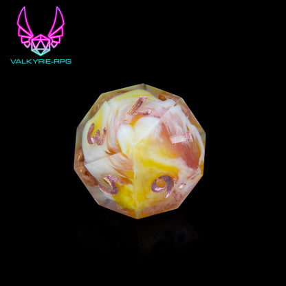 Honeysuckle | Hand Made Polyhedral Dice Set by Gourmet Dice - Valkyrie RPG