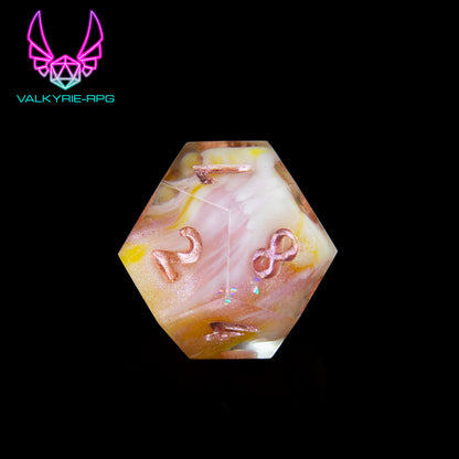 Honeysuckle | Hand Made Polyhedral Dice Set by Gourmet Dice - Valkyrie RPG