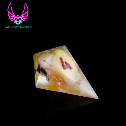 Honeysuckle | Hand Made Polyhedral Dice Set by Gourmet Dice - Valkyrie RPG