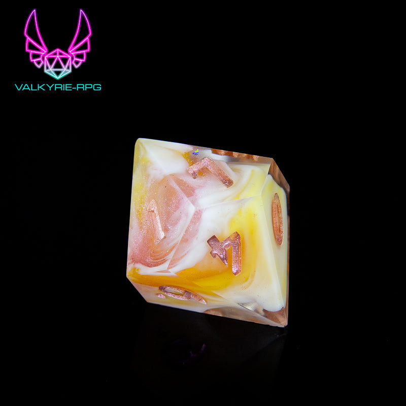Honeysuckle | Hand Made Polyhedral Dice Set by Gourmet Dice - Valkyrie RPG