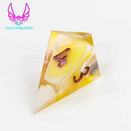 Honeysuckle | Hand Made Polyhedral Dice Set by Gourmet Dice - Valkyrie RPG