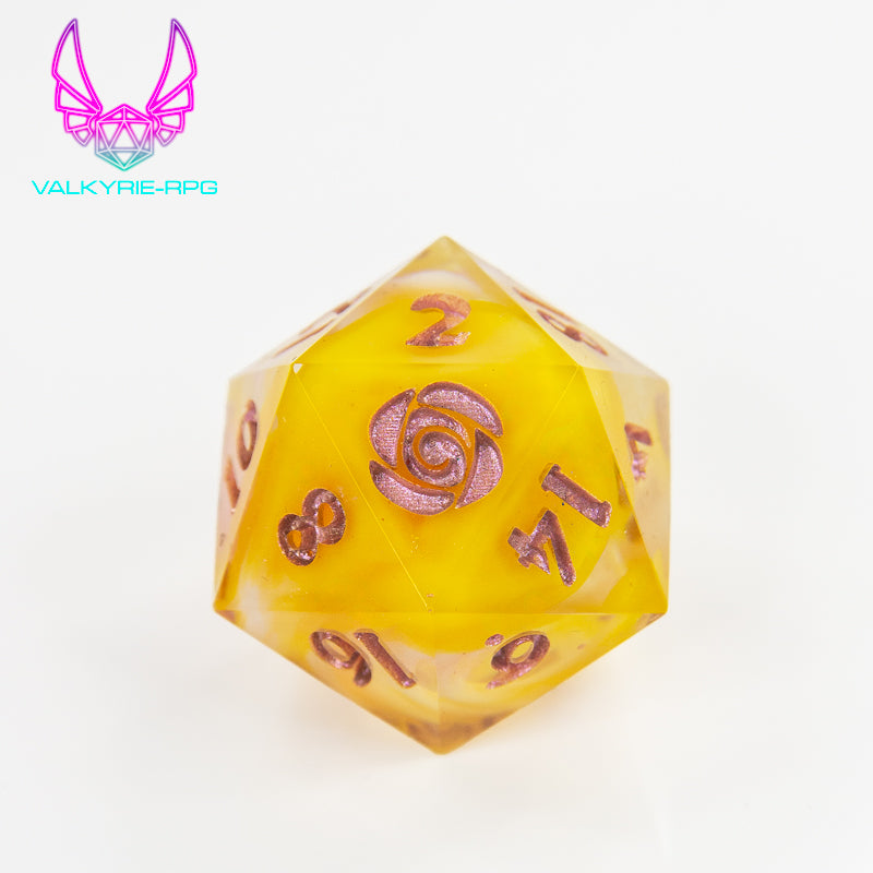 Honeysuckle | Hand Made Polyhedral Dice Set by Gourmet Dice - Valkyrie RPG