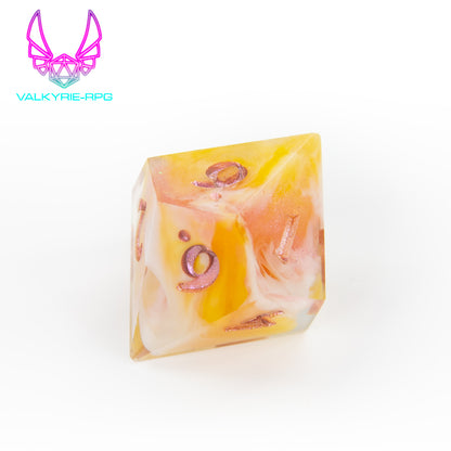 Honeysuckle | Hand Made Polyhedral Dice Set by Gourmet Dice - Valkyrie RPG