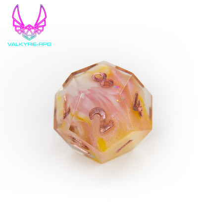 Honeysuckle | Hand Made Polyhedral Dice Set by Gourmet Dice - Valkyrie RPG