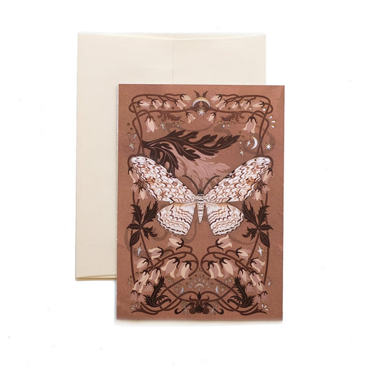 Moth & Myth Greeting Card -White Witch Moth