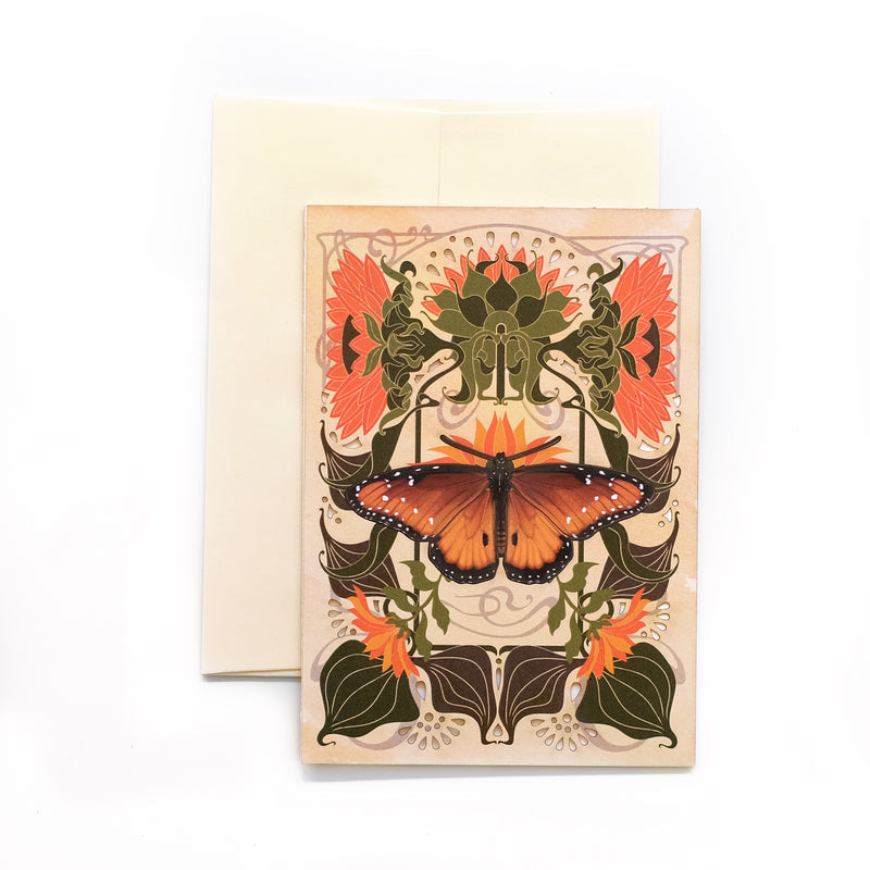 Moth & Myth Greeting Card - Queen Butterfly