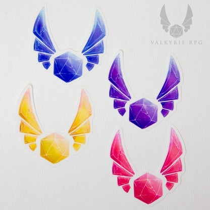 Crystal Wing Sticker Set - Valkyrie RPG