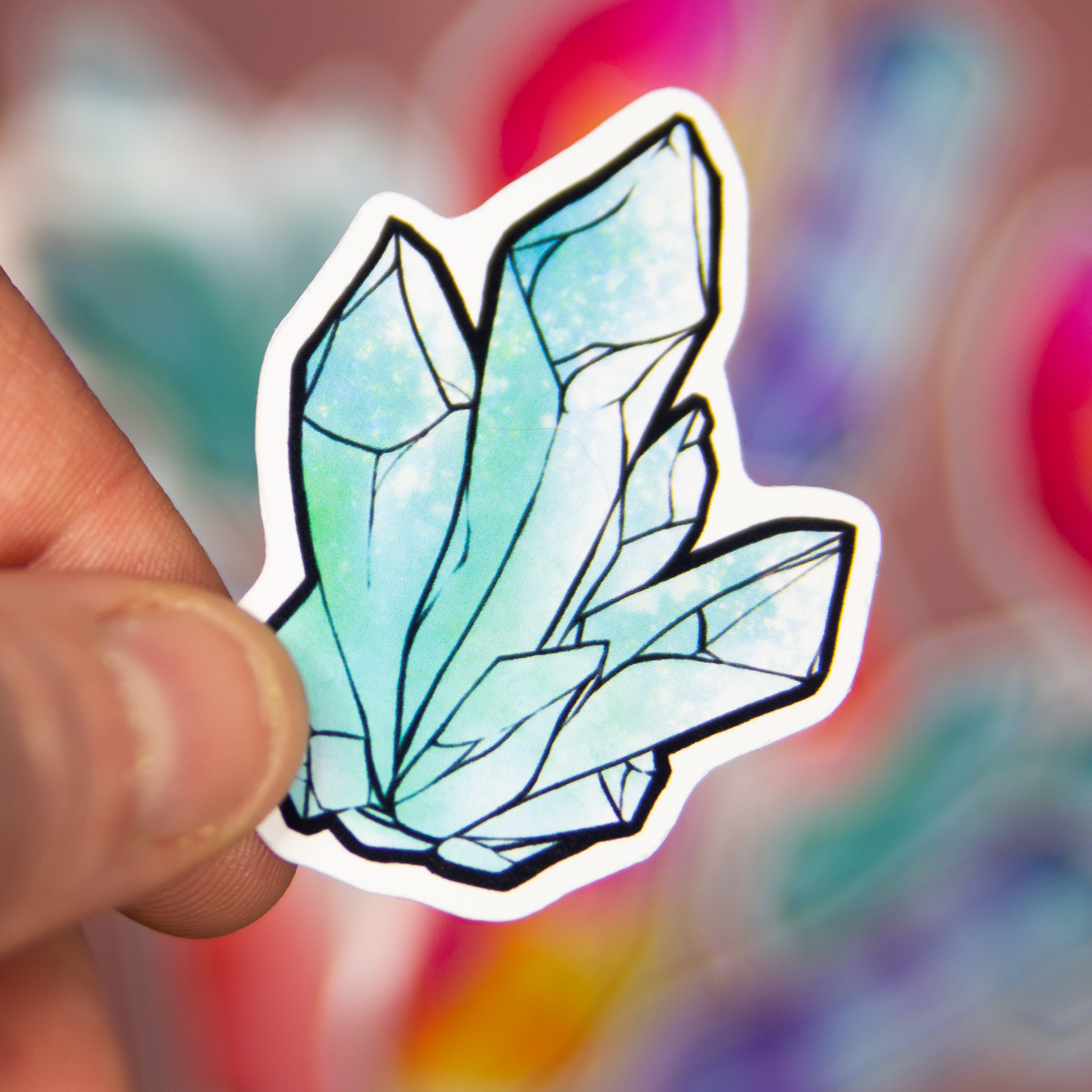 Neon Crystals Sticker Set - Valkyrie RPG