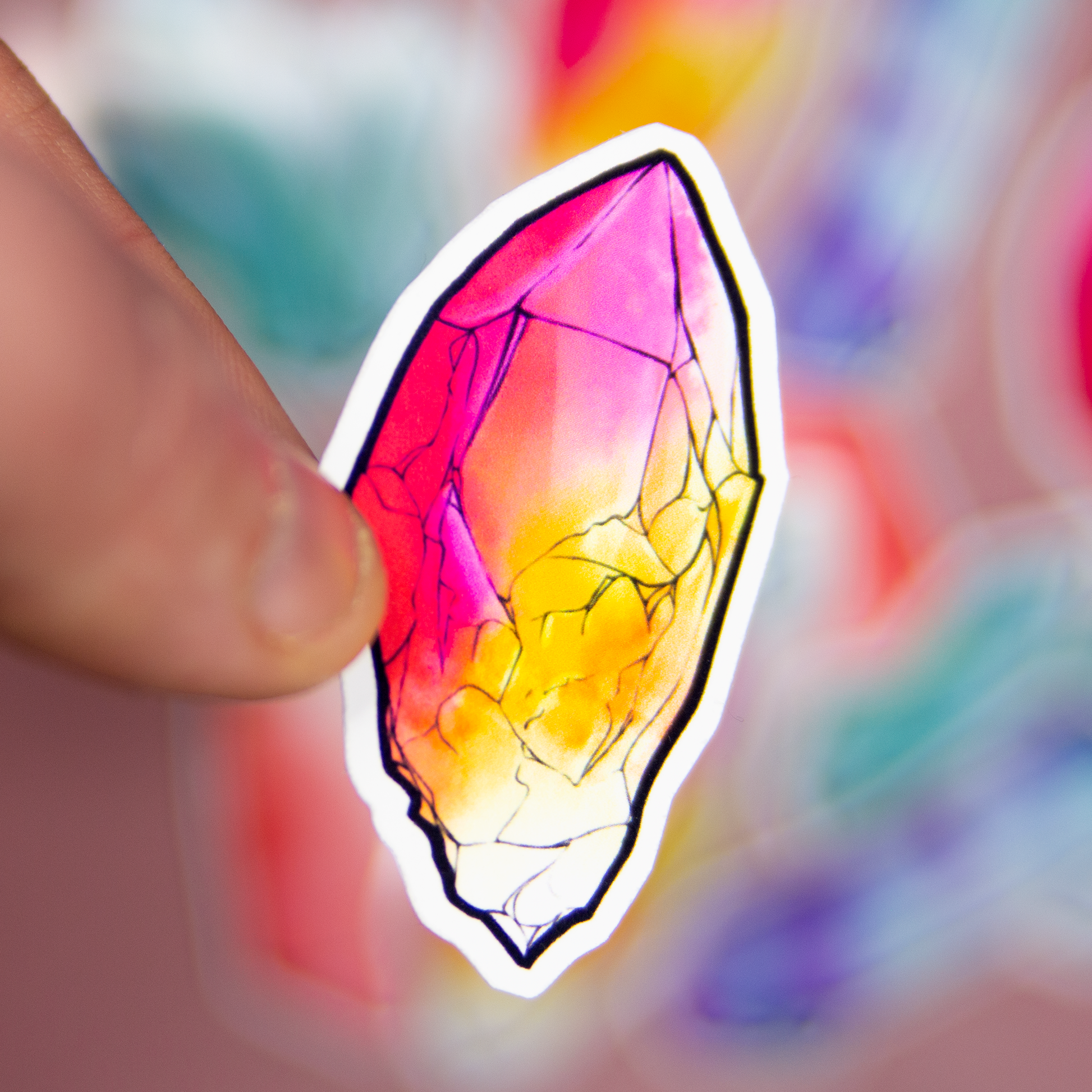 Neon Crystals Sticker Set - Valkyrie RPG