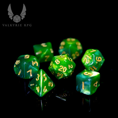 Mini Dice - Emerald - Valkyrie RPG