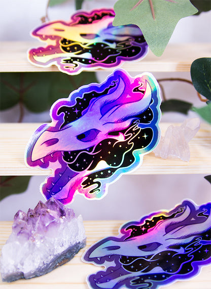 Holo Dragon Skull Sticker - Valkyrie RPG