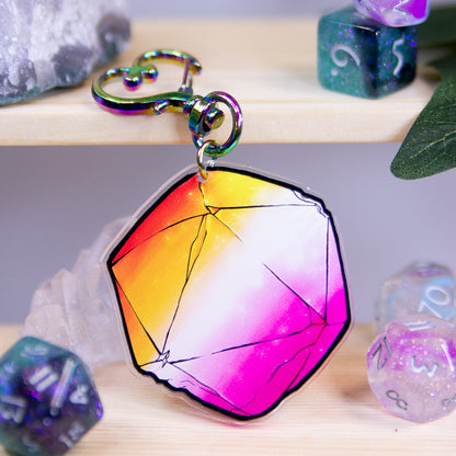 Pride D20 Acrylic Charms