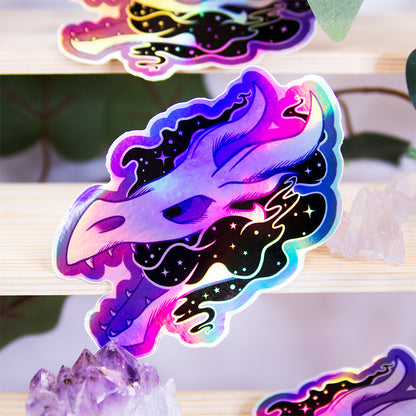 Holo Dragon Skull Sticker - Valkyrie RPG