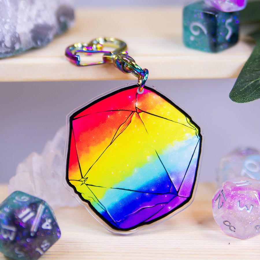 Pride D20 Acrylic Charms - Valkyrie RPG