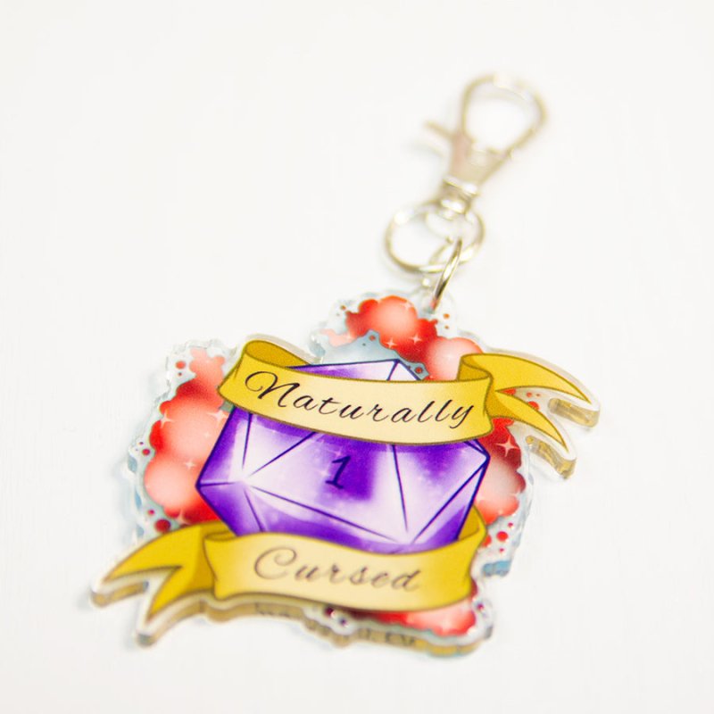 Naturally Blessed & Cursed Acrylic Charm - Valkyrie RPG