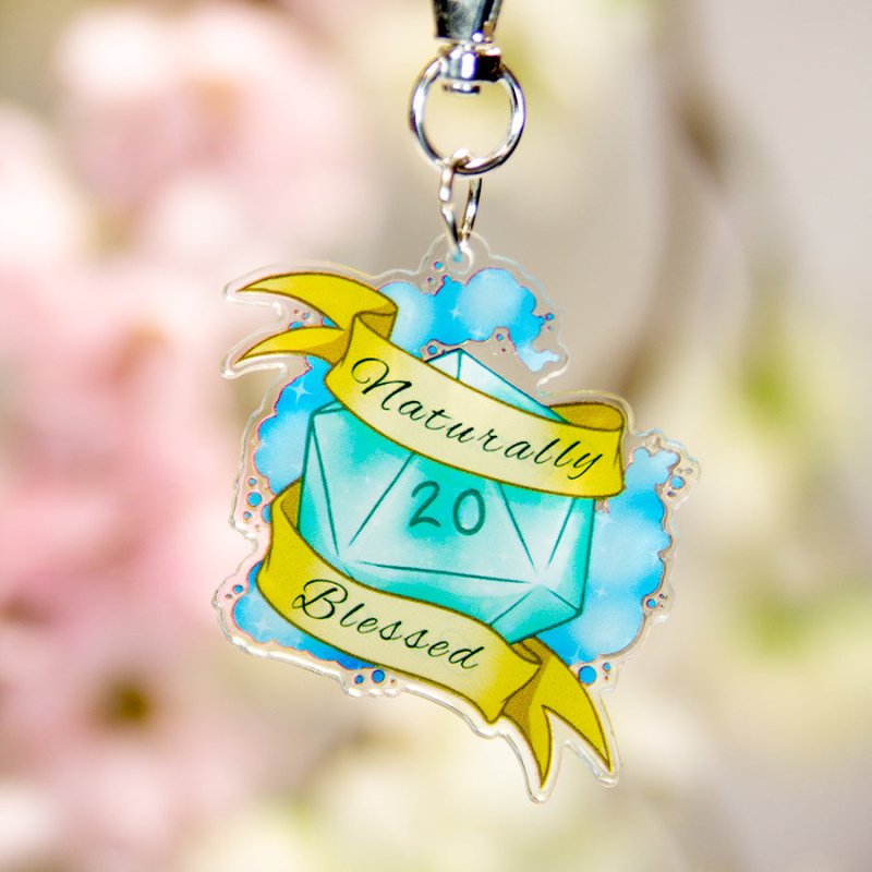 Naturally Blessed & Cursed Acrylic Charm - Valkyrie RPG