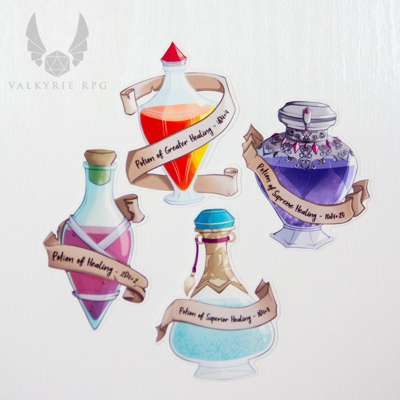 Potions of Healing Sticker Set - Valkyrie RPG