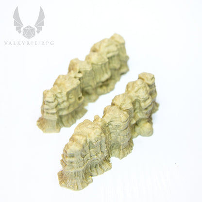 Valkyrie RPG | Online Dice Store UK | Straight Cavern Wall sets - Created by LegendGames we have two variants of this cavern wall style, one smaller thinner in a four set and the other mauch larger in a two set piece.