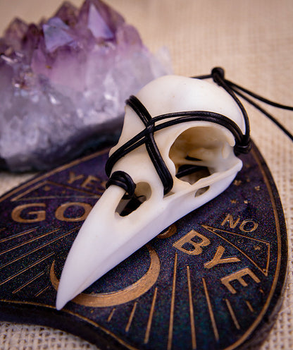 Necklace - Raven Skull